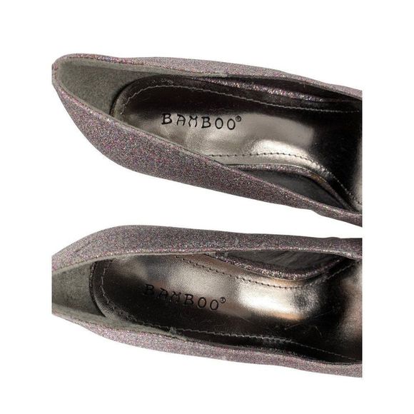 Bambo Ultra High Heels Sparkcle Colada Platform Sz 8 Stiletto Shoes Women 2957 - Picture 5 of 11